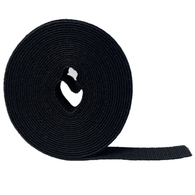 Kable Kontrol Hook and Loop Tape Roll â€“ 3/4â€ Wide x 15â€™ Ft Long â€“ Double Sided Heavy Duty Non-Adhesive Non-Sticky Nylon Reusable Fastener Strip Adjustable Strap Wire Organizer Cable Wrap â€“ Black - Image 1